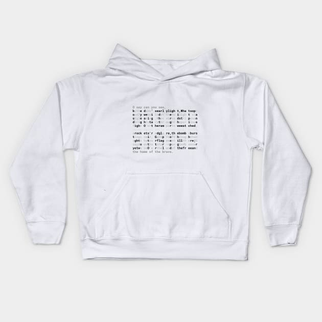 Image: UNITED STATES Anthem (black) Kids Hoodie by itemful